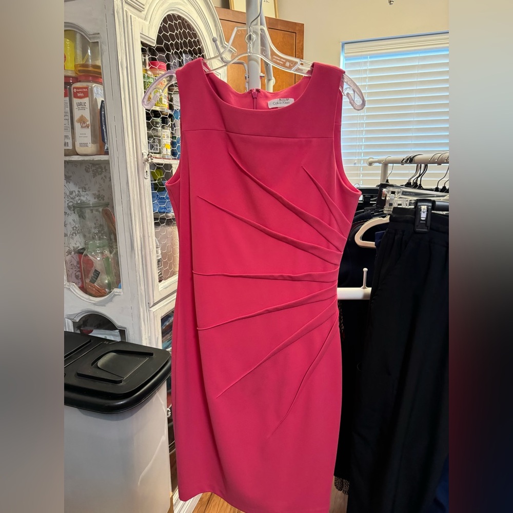 Calvin Klein Fuchsia Midi Dress